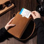 Portefeuille Zippé de Luxe en Cuir Véritable avec Emplacement AirTag – Élégant, Sécurisé et Multifonction