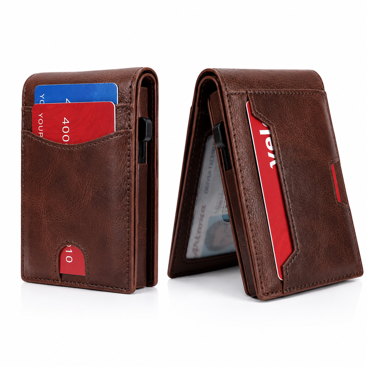 Portefeuille RFID Magnétique 2-en-1 Premium | Porte-Cartes Amovible et Sécurisé