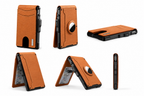 Premium Leather RFID Wallet with Card Ejection &amp; AirTag Holder