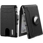 Premium Leather RFID Wallet with Card Ejection &amp; AirTag Holder