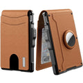 Premium Leather RFID Wallet with Card Ejection &amp; AirTag Holder